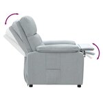 vidaXL Fauteuil inclinable Gris clair Tissu