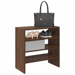 vidaXL Étagères à chaussures 2 Pièces empilable chêne marron 60x30x30 5cm