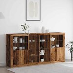 vidaXL Buffet Bois ancien 202 x 37 x 100 cm Bois d'ingénierie