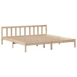vidaXL Lit bibliothèque sans matelas 200x200 cm bois massif de pin