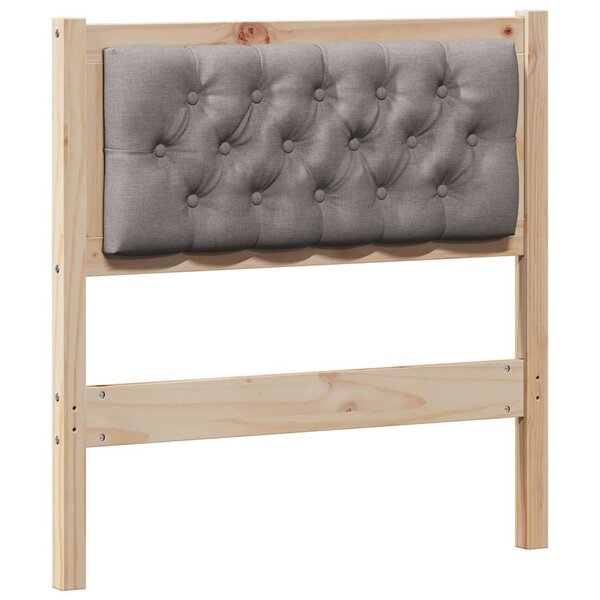vidaXL Tête de lit Autre Marron et taupe 80 cm Bois massif en pin
