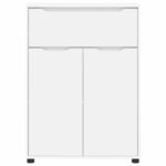 vidaXL Cabinet de salle de bain avec tiroir Blanc 72 5 x 36 5 x 100 cm