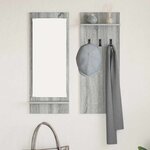 vidaXL Porte-manteau mural avec étagère Gris Sonoma 70 x 10 x 90 cm
