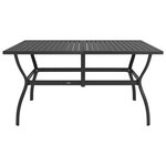 vidaXL Table de jardin Anthracite 140x80x72 cm Acier