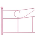 vidaXL Cadre de lit Rose Métal 200x200 cm
