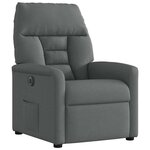 vidaXL Fauteuil inclinable électrique Gris foncé Tissu