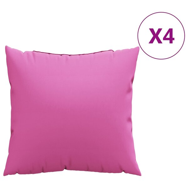 vidaXL Coussins Éparpillés 4 Pièces Rose 40 x 40 cm Tissu en Polyester