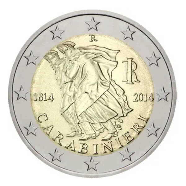 2 euros commémorative Italie 2014 - Carabinieri.