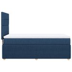 vidaXL Sommier à lattes de lit avec matelas Bleu 100x200 cm Tissu