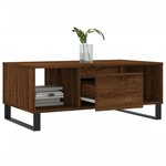 vidaXL Table basse Chêne marron 90x50x36 5 cm Bois d'ingénierie