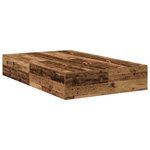 vidaXL Cadre de lit avec rangement Bois Ancien 120 x 190 cm