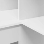 vidaXL Bureau d'angle Blanc 101 5 x 149 5 x 149 5 cm Bois d'ingénierie