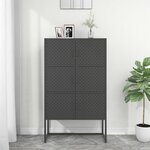vidaXL Buffet haut Anthracite 80x35x135 cm Acier