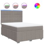vidaXL Sommier à lattes de lit avec matelas Taupe 160x200 cm Tissu