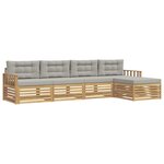 vidaXL Ensemble de canapés d'extérieur 5 pc Blanc et gris clair