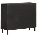 vidaXL Armoire latérale noir 90x33x75 cm bois massif de manguier