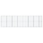 vidaXL Panier gabion avec couvercle 750x100x200 cm fer galvanisé