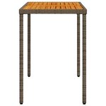 vidaXL Table de jardin avec dessus en bois d'acacia gris 115x54x74 cm