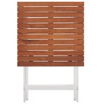 vidaXL Ensemble de bistro 3 Pièces Bois d'acacia Marron foncé et blanc