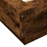 vidaXL Cadre de lit chêne fumé 120x200 cm bois d'ingénierie
