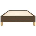 vidaXL Cadre de lit Marron foncé 90x200 cm Tissu