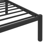 vidaXL Cadre de lit Noir Métal 200 x 200 cm