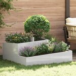 vidaXL Cache-pot de jardin Argent 100 x 100 x 50 cm Acier inoxydable