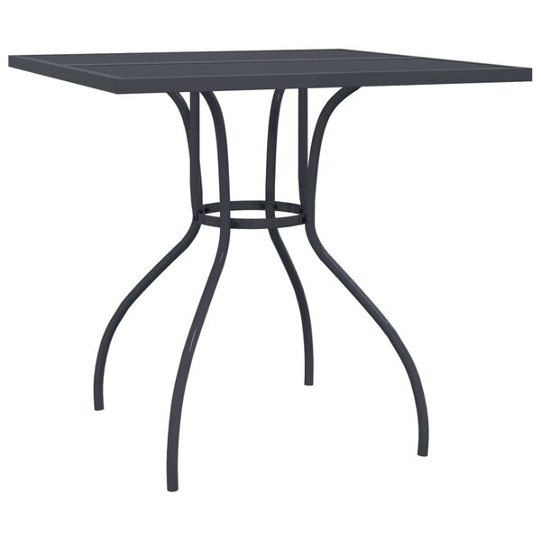 vidaXL Table de jardin anthracite 80x80x72 5 cm Treillis d'acier