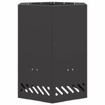 vidaXL Foyer sans fumée Noir 38 x 38 x 51 cm Acier