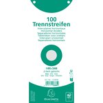 Paquet 100 Fiches Intercalaires Horizontales Unies Perforées - 105x240mm - Gris - X 12 - Exacompta