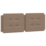 vidaXL Cadre de lit avec tête de lit Cappuccino 140x200 cm Similicuir