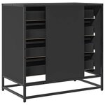 vidaXL Commode noir 70x41x70 cm bois d'ingénierie