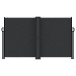 vidaXL Auvent latéral rétractable noir 140x1000 cm