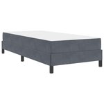 vidaXL Lit à ressorts avec matelas Gris foncé 90 x 200 cm tissu