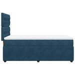 vidaXL Sommier à lattes de lit avec matelas Bleu foncé 100x200 cm