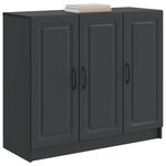 vidaXL Buffet Noir 89 x 34 5 x 77 cm Bois d'ingénierie