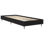 vidaXL Cadre de lit Chêne noir 80 x 200 cm Bois d'ingénierie