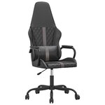 vidaXL Chaise de jeu Noir et gris Similicuir