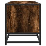 vidaXL Meuble TV chêne fumé 210x35x41 cm bois d'ingénierie