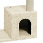 vidaXL Arbre à chat avec griffoirs en sisal Crème 70 cm