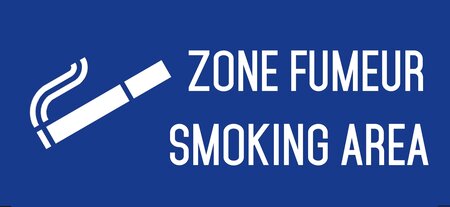 Autocollant vinyl - Zone fumeur smoking area - L.200 x H.100 mm UTTSCHEID