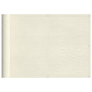 vidaXL Écran de balcon crème 75x700 cm 100  polyester oxford