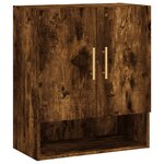 vidaXL Armoire murale chêne fumé 60x31x70 cm bois d'ingénierie