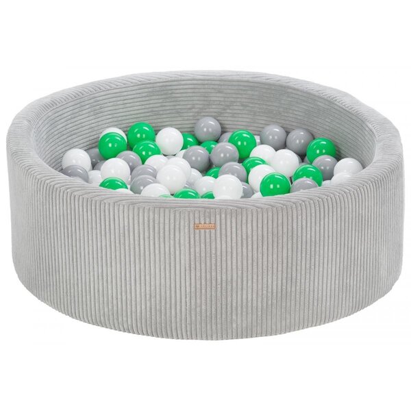 Piscine à balles 200 balles 90 cm gris  vert