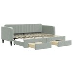 vidaXL Lit de jour avec gigogne et tiroirs sans matelas 80x200 cm