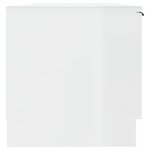 vidaXL Meuble TV Blanc brillant 102x35x36 5 cm Bois d'ingénierie