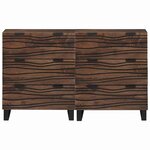 vidaXL Buffets 2 Pièces Marron 60 x 33.5 x 75 cm bois de manguier massif