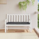 vidaXL Coussin de banc de jardin anthracite mélangé 120x50x7 cm tissu