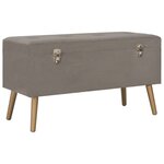 vidaXL Tabourets de rangement lot de 3 Gris Velours