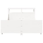 vidaXL Cadre de lit sans matelas blanc 140x190 cm bois de pin massif